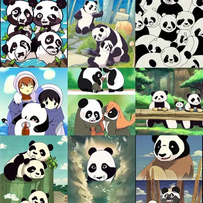 Cute panda anime Wallpapers Download | MobCup