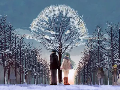 Зимние утренние скриншоты с Kanon (аниме) | Пикабу