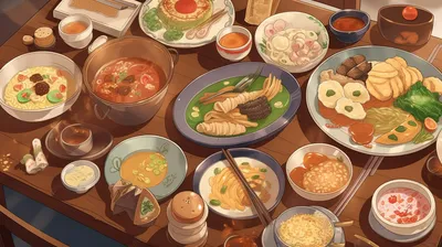 4K изображения анимированной еды для бесплатного скачивания