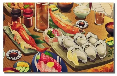 Картина интерьерная на дереве интерьер кафе ресторан азиатская кухня аниме  еда anime food - 5699 — купить в интернет-магазине по низкой цене на Яндекс  Маркете