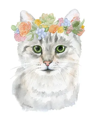 Картина по номерам на холсте Большая кошка (Аниме, Животные) - 7584 В 30x40  - купить с доставкой по выгодным ценам в интернет-магазине OZON (373073319)