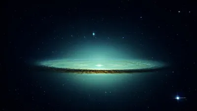 Анимированный полёт по галактикам в…» — создано в Шедевруме