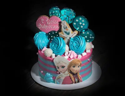 Замороженные фотообои Декор Анна Эльза принцесса торт Топпер флаг дети  девочки день рождения торт принадлежности сувениры Baby Shower | AliExpress