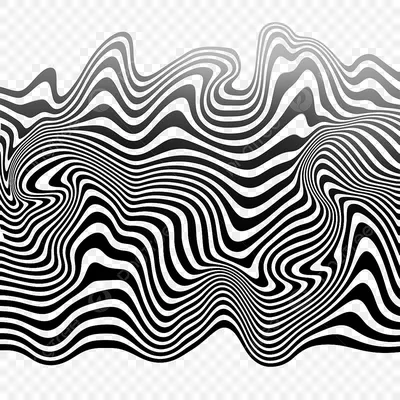 Абстрактное волновое искусство иллюстрации черно белые полосы фон PNG ,  Оптика, изгиб, Арт PNG картинки и пнг PSD рисунок для бесплатной загрузки