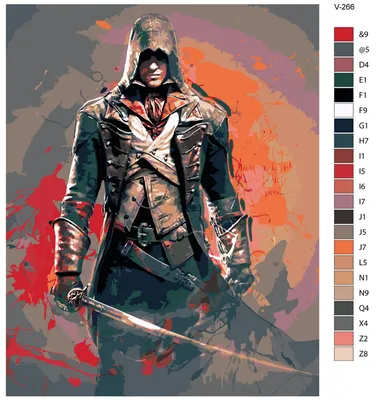 Картина по номерам V-266 \"Игра: Assassins creed (Ассасин крид)\", 60x80 см -  купить с доставкой по выгодным ценам в интернет-магазине OZON (786067533)