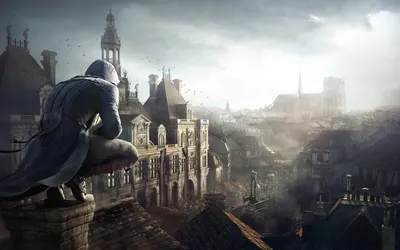 Фото Assassin's Creed Assassin's Creed Unity Крыша Игры 3840x2400
