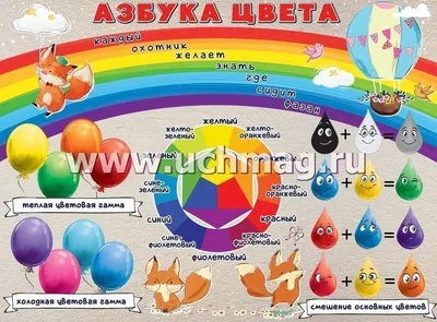 Плакат \"Азбука цвета\" – купить по цене: 63 руб. в интернет-магазине УчМаг