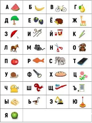 Русский алфавит с картинками для детей - распечатать, скачать карточки |  Алфавит, Русский алфавит, Для детей