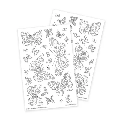 Наклейка 3D \"Бабочки черно-белые\" 18 шт. (2544) - kocos-sp.ru Совместные  закупки косметики.