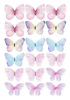 Съедобная картинка №260. Бабочки | sweetmarketufa.ru