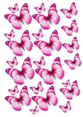 Вафельная картинка \"Бабочки Розовые 2\"