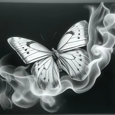 Бабочки на черном фоне - 77 фото