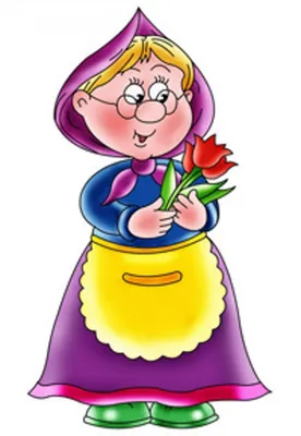 Бабушка с цветком - картинка №10716 | Картинки, Раскраски, Детские поделки