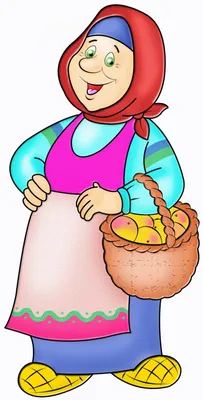 Бабушка с корзинкой пирожков - картинка №10170 | Рисунок линиями, Детские  рисунки, Картинки