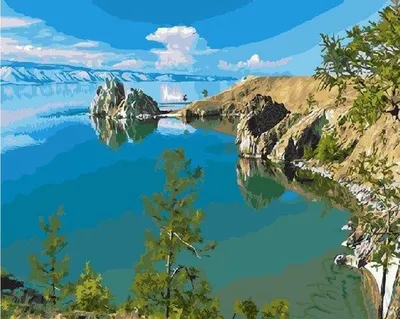 Картина - озеро Байкал