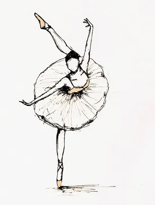 Рисунки для срисовки девочки балерины (25 шт)