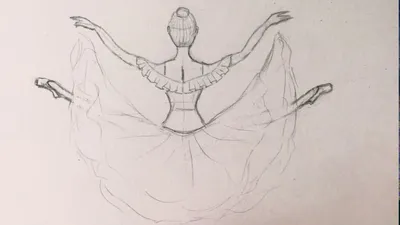 Картинка улыбчивая балерина ❤ для срисовки