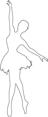 Картинка балерина с большой юбкой ❤ для срисовки