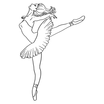 Раскраска Балерина распечатать или скачать