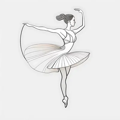 Балерина для срисовки для начинающих (34 шт)