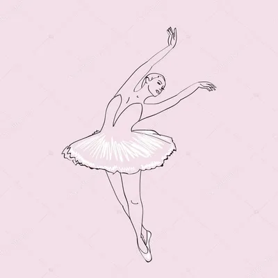 Картинки балерины для срисовки