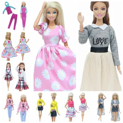 Купить Кукольная одежда для куклы Барби, много стилей, классические брюки,  рубашки, милые наряды для куклы 1/6 11,5 дюймов, игрушки для девочек | Joom
