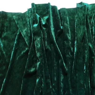 Купить ткань Бархат из полиэстера с полиамидом зеленого цвета в Москве  LN_008648 – LA DIVA