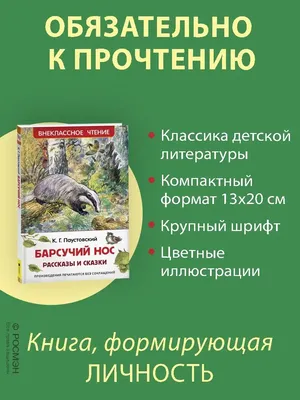 Барсучий нос. Сказки и рассказы. К. Паустовский купить по низким ценам в  интернет-магазине Uzum (578567)