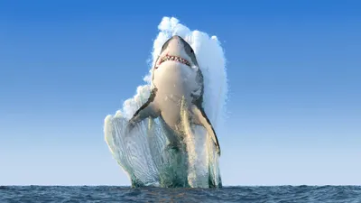 Белая акула рисунок - 35 фото