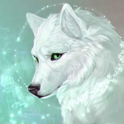 Гигантская белая волчица с тремя …» — создано в Шедевруме