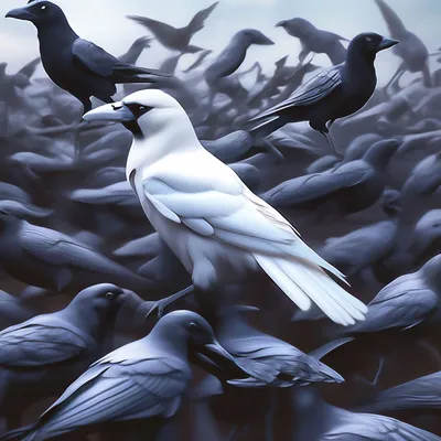 В объективе Саввы Аргунова – белая ворона. И это не метафора