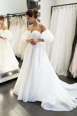 Лило\" - Элегантное свадебное платье со съемными рукавами купить по цене 44  700 руб. в Санкт-Петербурге | Свадебный салон Alisa Wedding