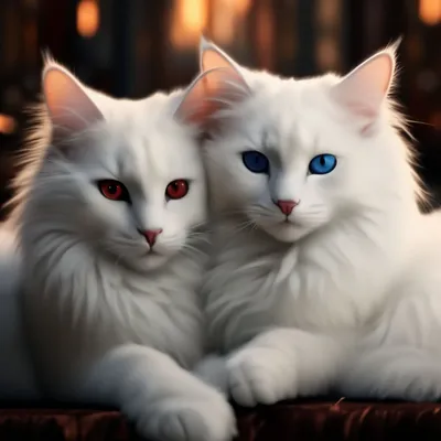 Белые кошки скачать фото обои для рабочего стола