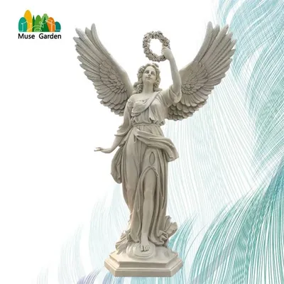 Садовая скульптура белый Ангел с крыльями для декора ручной росписи 25 см  (ID#1623642003), цена: 750 ₴, купить на Prom.ua