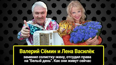 Почему Валерий Сёмин и Лена Василёк развелись после 20 лет брака: заменил  солистку-жену, отсудил права на \"Белый день\". Как они живут сейчас |  Зеркало Экрана | Дзен