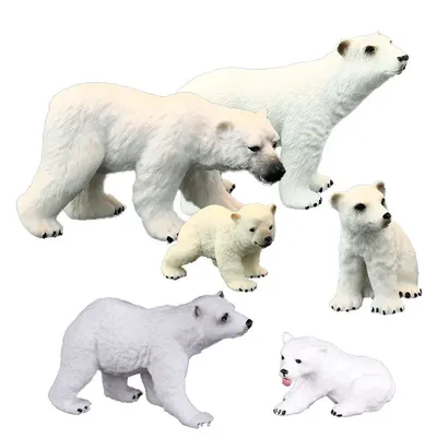 Новые реалистичные морские животные, твердая имитация белого медведя,  фигурки, экшн-фидеры, Коллекционная модель, обучающая игрушка для детей,  подарок | AliExpress