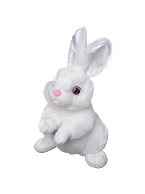 Мягкая игрушка белый заяц плюшевый интерактивный кролик для детей на  батарейках - купить с доставкой по выгодным ценам в интернет-магазине OZON  (822489573)