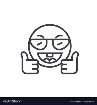 Showing ok emoji black concept icon Royalty Free Vector