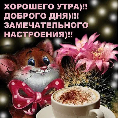 Красивые картинки с пожеланием доброго утра, хорошего дня и настроения -  Muz-Otkritka.ru
