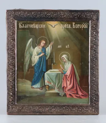 Рукописная икона Благовещение Пресвятой Богородицы — Купить икону или  выполнить образ на заказ | © ApostolosAndreas