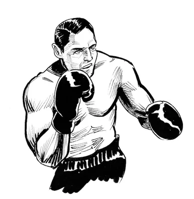 Бокс. Боксеры ведут бой на белом фоне отдельные. Черно-белые рисунки.  Миниатюра вектора боксер иллюстрации вектора Иллюстрация штока -  иллюстрации насчитывающей эскиз, изолировано: 195690913