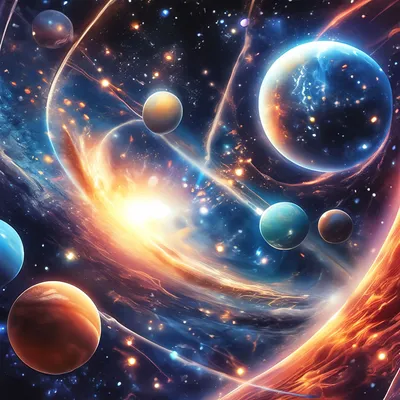 Космос с чëрной дырой большими …» — создано в Шедевруме