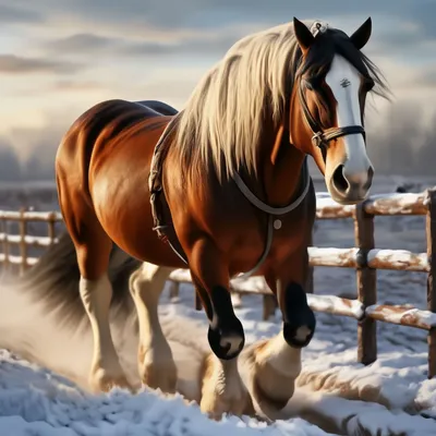 Порода лошадей, владимирский тяжеловоз…» — создано в Шедевруме