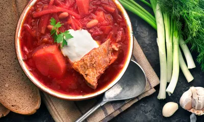 Борщ из запеченных овощей с салом, пошаговый рецепт с фото от автора  gastronom