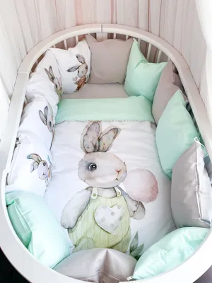Бортики для кроватки с одеялком «Сладкий зайка»– купить в  интернет-магазине, цена, заказ online