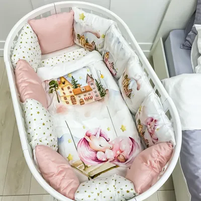 Готовый комплект в кроватку для девочки в наличии! В нем есть все самое  необходимое, для создания уютной кроватки малышки! Состав… | Instagram