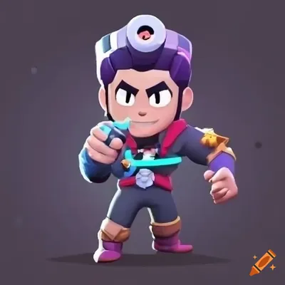 New brawl stars character with unique abilities on Craiyon