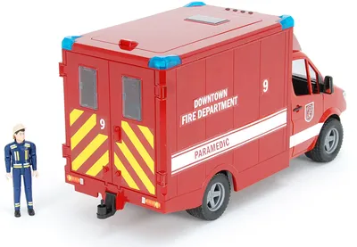 Bruder MB Sprinter Fire Department Paramedic with Driver and Accessories -  Fun Stuff Toys