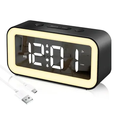 Умный будильник Xiaomi Cute Expression Alarm Clock купить с нанесением  логотипа в Москве