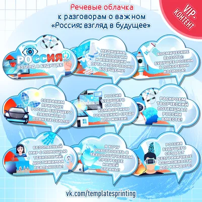 Плакат «Россия: взгляд в будущее» — Разговоры о важном — Шаблоны для печати